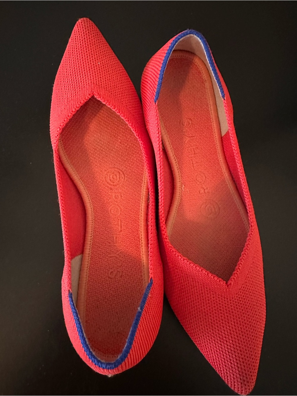 Rothy’s Pointed Knit Ballet Flats - Red